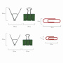Набор BRAUBERG, зажимы 19 мм/15 шт., 25 мм/8 шт., скрепки 28 мм/152 шт. и 50 мм/50 шт., 223517 - Наборы канцелярских мелочей