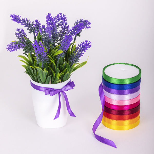 Лента атласная ширина 10 мм, набор 10 цветов по 4,5 м, BRAUBERG, 591506 - Ленты для декора, рукоделия и упаковки подарков