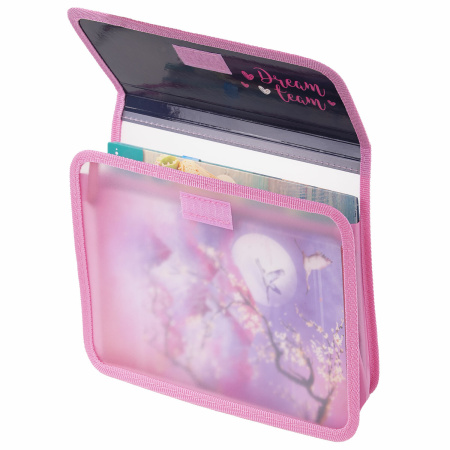 Папка для тетрадей ЮНЛАНДИЯ А5, пластик, 2 отделения, клапан на липучке, "Dream Team", 271490 - Папки для тетрадей и уроков труда