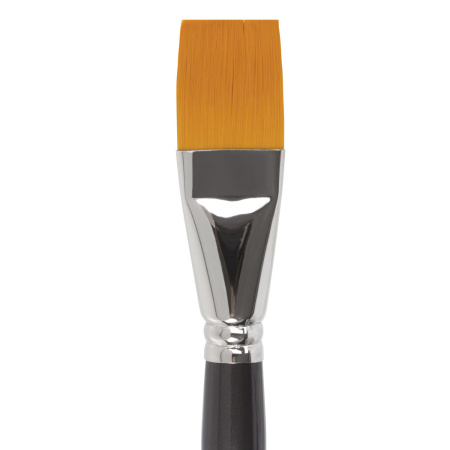 Кисть художественная проф. BRAUBERG ART CLASSIC, синтетика жесткая, плоская, № 30, длинная ручка, 200676 - Кисти художественные из синтетического волоса