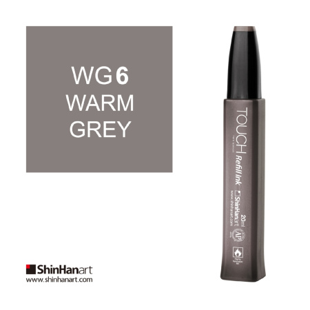 Чернила спиртовые ShinHan TOUCH для маркеров 20мл WG6 Серый теплый