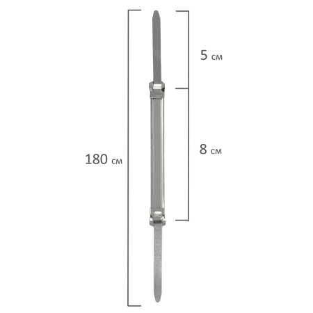 Скоросшиватель металлический STAFF "Basic", КОМПЛЕКТ 50 шт., 224622 - Механизмы для скоросшивания