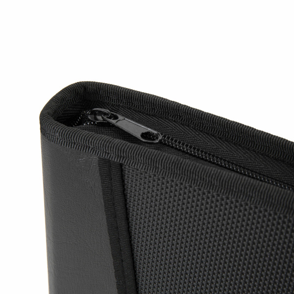 Папка на молнии пластиковая BRAUBERG, А4, 350х282х33 мм, 2 отделения, 4 кармана, бизнес-класс, черная, 225166 - Папки пластиковые с отделениями