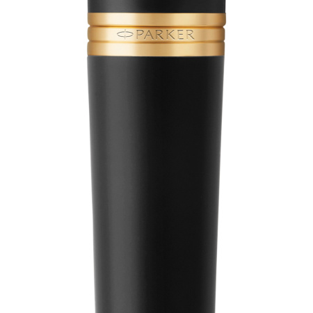 Ручка перьевая PARKER "Urban Core Muted Black GT", черный матовый лак, позолота, синяя, 1931593 - Ручки перьевые подарочные