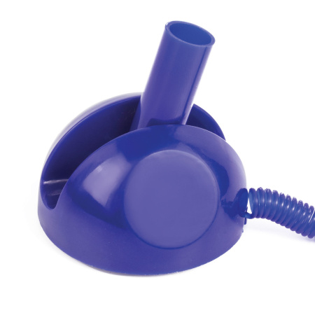 Ручка шариковая настольная BRAUBERG "Стенд-Пен", СИНЯЯ, пружинка, корпус синий, линия 0,5 мм, 140195 - Ручки шариковые на подставке