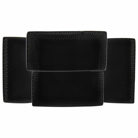 Подставка-органайзер BRAUBERG "Germanium", 4 секции, 160х80х110 мм, черная, металл, 237982 - Подставки канцелярские без наполнения