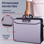 Папка-портфель пластиковая БОЛЬШОГО ФОРМАТА BRAUBERG "ПОРТФОЛИО", А3 (470х380х130 мм), 3 отделения, серая, 223080 - Портфели пластиковые