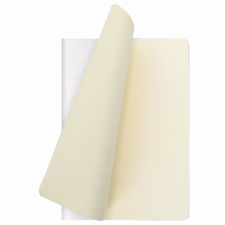 Тетрадь 48 л. в точку обложка кожзам SoftTouch, сшивка, A5 (147х210мм), БЕЛЫЙ, BRAUBERG RAINBOW, 403884 - Тетради 40-48 листов