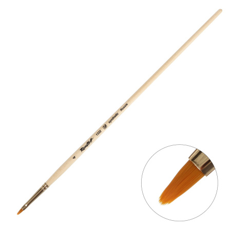 Кисть Roubloff рыжая жесткая синтетика овальная укороченная №4 серия 1332