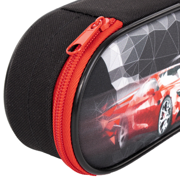 Пенал-футляр BRAUBERG, 1 отделение, ткань, 21x9x5 см, Fast car, 270376 - Пеналы мягкие