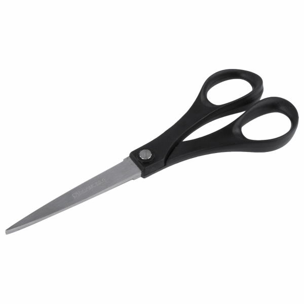 Ножницы BRAUBERG "SRS-100", 180 мм, черные, 2-х сторонняя заточка, 230931 - Ножницы универсальные