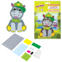 Набор для творчества "Аппликация из фетра", "Бегемотик", основа 20х15 см, ЮНЛАНДИЯ, 662386 - Создание аппликаций