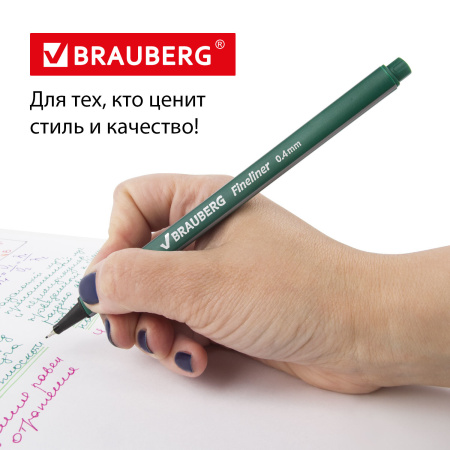 Набор капиллярных ручек (линеров) BRAUBERG 4 шт., АССОРТИ, "Aero", трехгранные, металлический наконечник, линия письма 0,4 мм, 141524 - Ручки капиллярные и линеры художественные