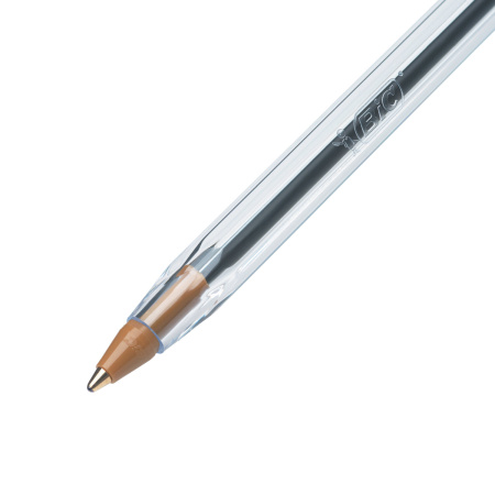 Ручка шариковая BIC "Cristal", СИНЯЯ, корпус прозрачный, узел 1 мм, линия письма 0,32 мм, 847898 - Ручки шариковые неавтоматические