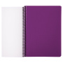 Тетрадь А5, 80 листов, BRAUBERG "Metropolis", спираль пластиковая, клетка, обложка пластик, ФИОЛЕТОВЫЙ, 403399 - Тетради более 60 листов