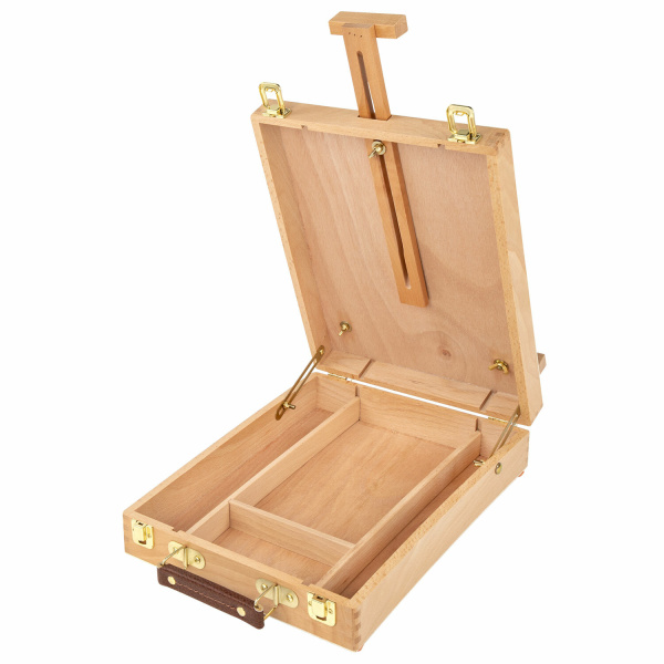 Этюдник-мольберт из бука настольный с ящиком, 27х37х67 см, высота холста до 53 см, BRAUBERG ART, 192251 - Этюдники