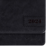 Планинг датированный 2024 305х140 мм, BRAUBERG "Imperial", под кожу, черный, 114813 - Планинги