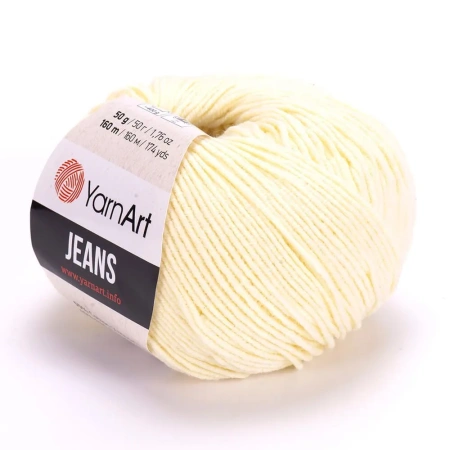 Пряжа YarnArt Jeans №86 (кремовый) -2 мотка