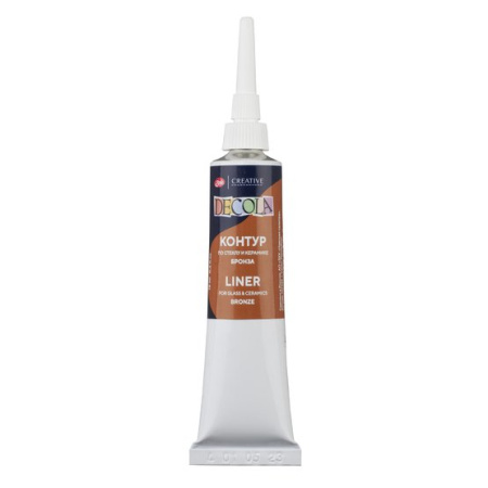 Акриловый контур по стеклу и керамике цвет №963 Бронза 18 мл "Decola"