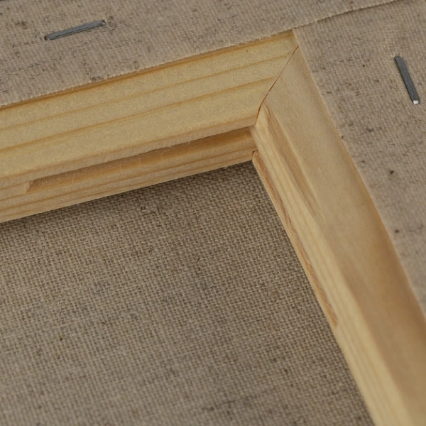 Холст грунтованный на подрамнике "Ладога" 18х24 см 280 г/м2, 55% лён, 45% хлопок, прозрачный акриловый грунт, мелкое зерно - Холсты