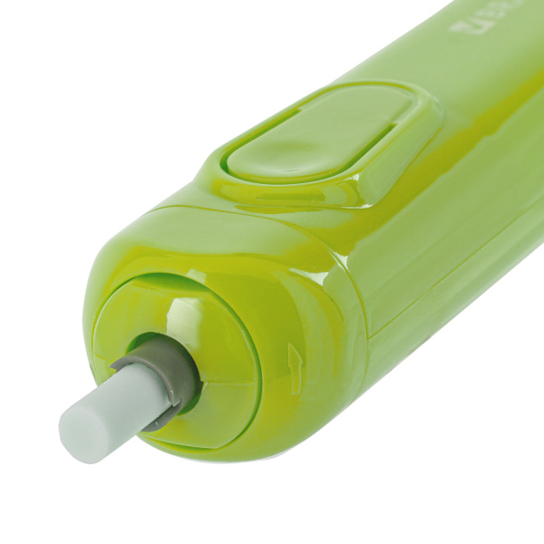 Ластик электрический BRAUBERG JET, питание от 2 батареек ААА, 8 сменных ластиков, салатовый, 229615 - Ластики электрические