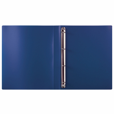 Папка на 4 кольцах STAFF, 30 мм, синяя, до 250 листов, 0,5 мм, 229218 - Папки на кольцах