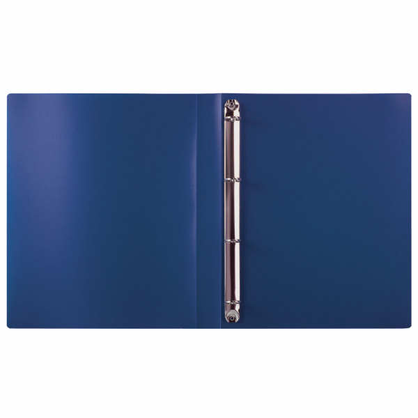 Папка на 4 кольцах STAFF, 30 мм, синяя, до 250 листов, 0,5 мм, 229218 - Папки на кольцах