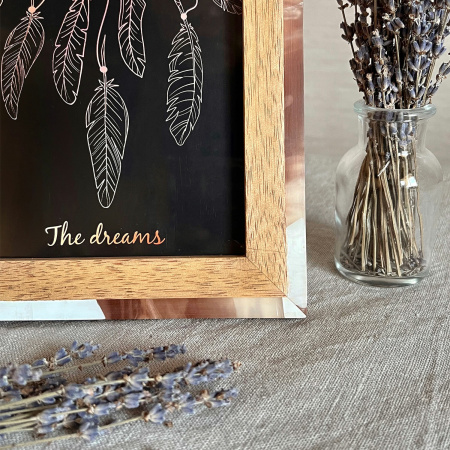 Рамка из мангового дерева BRAUBERG LOFT BROWN STONE, фото 13х18 см, акриловый экран, 17х22 см, 391288 - Рамки для дипломов, сертификатов, грамот, фотографий