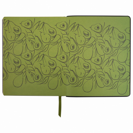 Тетрадь А5 (168х208 мм), 80 л., сшивка, клетка, под кожу, бумага 70 г/м2, фольга, BRAUBERG VISTA, "Avocado", 403919 - Тетради более 60 листов