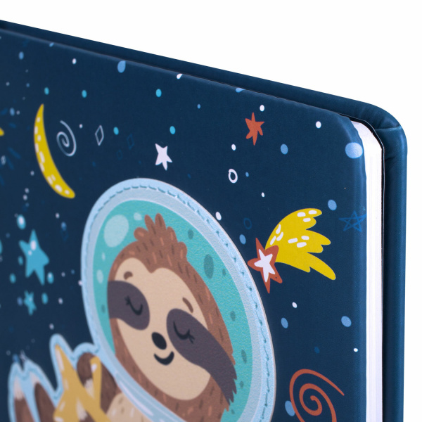 Дневник 1-4 класс 48 л., кожзам (твердая), печать, аппликация, ЮНЛАНДИЯ, "Ленивец", 106197 - Дневники для младших классов