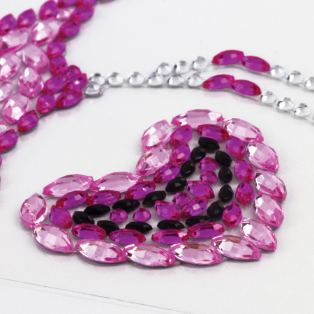 Наклейки готовые из страз ФЛАМИНГО, 8 декоративных элементов, 9,5х15,5 см, ОСТРОВ СОКРОВИЩ, 661565 - Наклейки для творчества