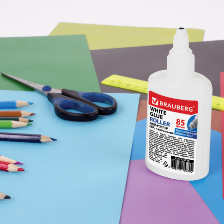 Клей-роллер ПВА BRAUBERG (картон, бумага, дерево, ткань, керамика), 85 г, 226756 - Клей ПВА