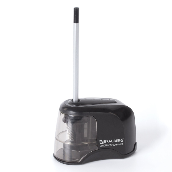 Точилка электрическая BRAUBERG "JET", питание от 4 батареек АА, спиралевидное лезвие, 228426 - Точилки электрические