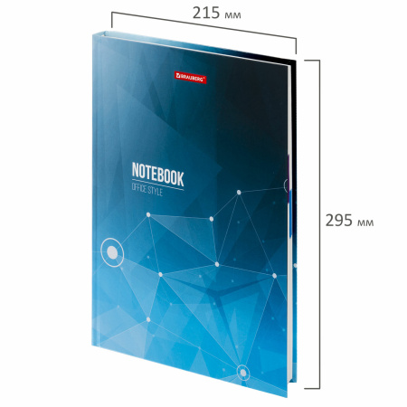 Блокнот БОЛЬШОЙ ФОРМАТ (215х295 мм) А4, 128 л., твердый, клетка, блок 4 цвета, BRAUBERG, "Бизнес", 111593 - Блокноты в книжном переплете