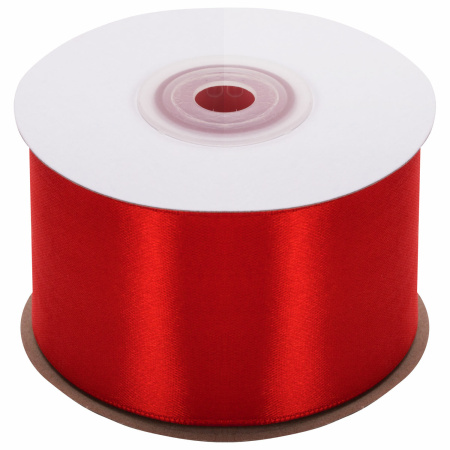 Лента атласная ширина 50 мм, длина 23 м, красная, BRAUBERG, 591521 - Ленты для декора, рукоделия и упаковки подарков