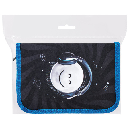 Пенал BRAUBERG, 1 отделение, полиэстер, 21х14 см, "Moon", 270305 - Пеналы каркасные