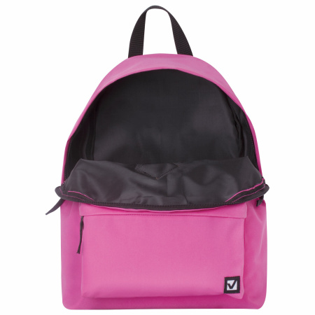 Рюкзак BRAUBERG, универсальный, сити-формат, один тон, розовый, 20 литров, 41х32х14 см, 228843 - Рюкзаки городские для старшеклассников и студентов