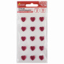 Стразы самоклеящиеся "СЕРДЦА", 12 мм, 15 штук, малиновые, на подложке, ОСТРОВ СОКРОВИЩ, 662234 - Стразы для творчества