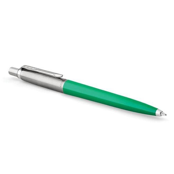 Ручка шариковая PARKER "Jotter Orig Green", корпус зеленый, нержавеющая сталь, блистер, синяя, 2076058 - Ручки шариковые подарочные