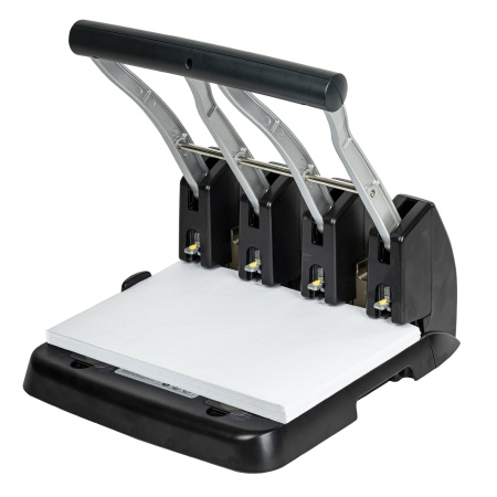 Дырокол на 4 отверстия металлический МОЩНЫЙ BRAUBERG "Heavy Duty Extra", до 150 листов, 270555 - Дыроколы на 4 отверстия