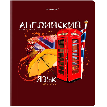 Тетради предметные со справочным материалом, КОМПЛЕКТ 10 ПРЕДМЕТОВ, ORIGINAL, 48 л., TWIN лак, BRAUBERG, 404328 - Тетради предметные