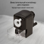 Точилка механическая BRAUBERG "STYLE", для ч/гр и цветных карандашей (в том числе утолщенных), крепление к столу, корпус черный, 228482 - Точилки механические