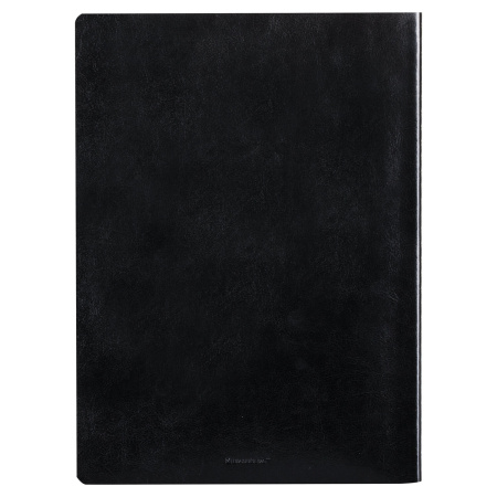 Тетрадь 60 л. в клетку обложка гладкий кожзам, сшивка, А4 (210х297мм), ЧЕРНЫЙ, BRAUBERG VIVA, 403907 - Тетради формата А4