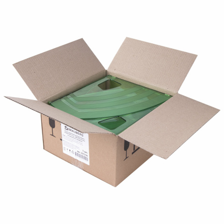 Лотки вертикальные для бумаг, КОМПЛЕКТ 4 шт., 240х70х270 мм, тонированный зеленый, BRAUBERG "Ultra", 237236 - Лотки вертикальные (стойки-уголки)