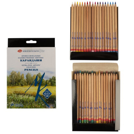 Набор профессиональных цветных карандашей "Мастер-Класс", 36 цветов, в картонной коробке - Карандаши цветные и акварельные профессиональные