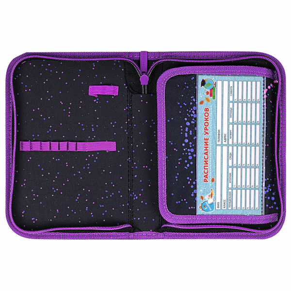 Пенал BRAUBERG, 1 отделение, 1 откидная планка, полиэстер, 21х14 см, "Fly Always", 271520 - Пеналы каркасные