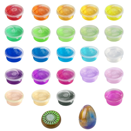 Набор слаймов 26 цветов, 31 аксессуар, в колорбоксе, ЮНЛАНДИЯ, 663776 - Игрушки релаксирующие