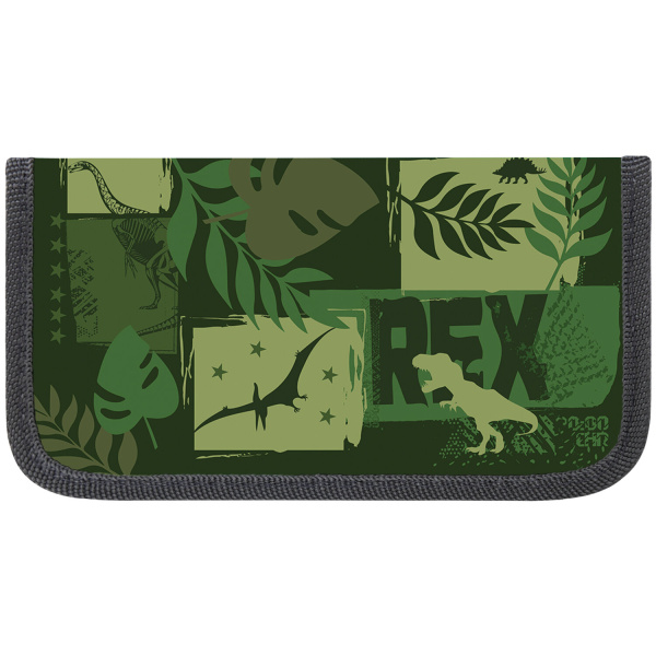 Пенал ПИФАГОР, 2 отделения, ламинированный картон, 19х11 см, "Dinoland", 271535 - Пеналы каркасные