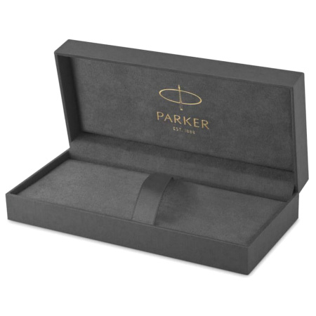 Ручка шариковая PARKER Sonnet Stainless Steel, корпус серебристый, детали нержавеющая сталь, черный, 2146876 - Ручки шариковые подарочные
