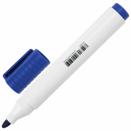 Маркер стираемый для белой доски СИНИЙ, BRAUBERG "CLASSIC", 3 мм, с клипом, 152115 - Маркеры для досок